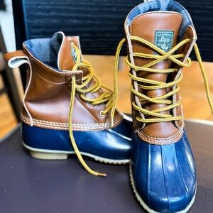 G.H. Bass Harlequin Duck Boots Brown & Navy Women’s Size 9